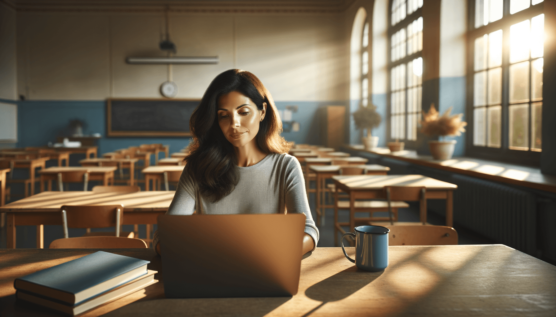 Teacher reviewing student insights on Monday morning